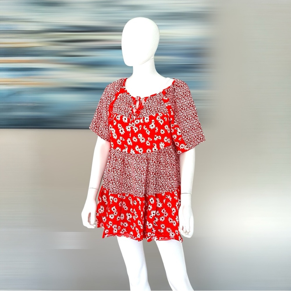 EASEL Floral pockets tunic blouse S M L - Picture 7 of 11